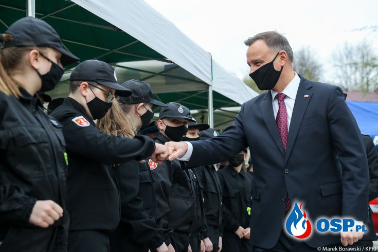 Prezydent Andrzej Duda z wizytą w OSP Maków Dolny OSP Ochotnicza Straż Pożarna