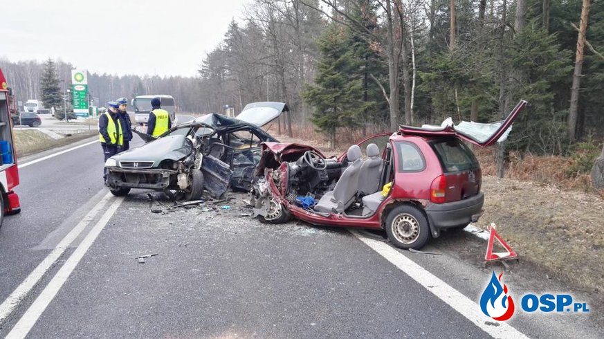 Tragiczny wypadek na DK9. Kierowca hondy nie żyje. OSP Ochotnicza Straż Pożarna