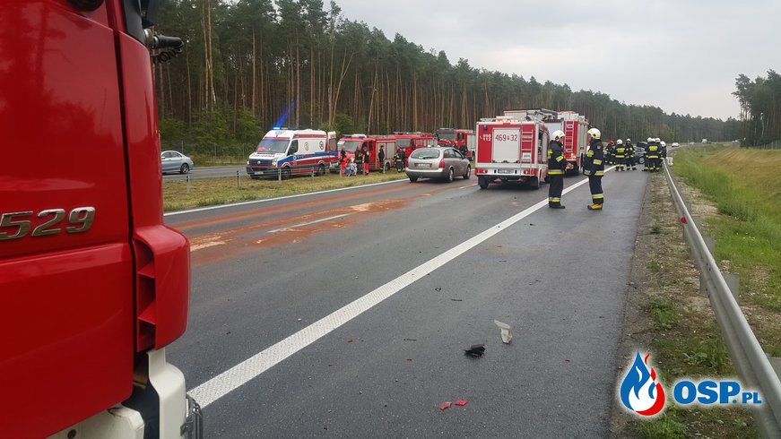 Wypadek drogowy droga S8 OSP Ochotnicza Straż Pożarna