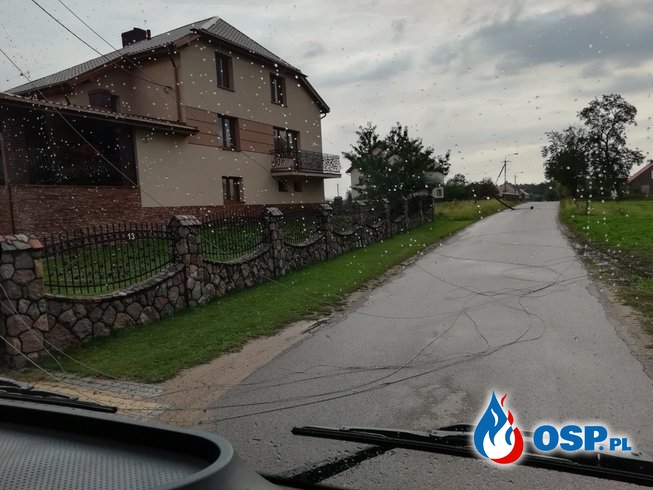 Usuwanie skutków burzy 14.08.2018 OSP Ochotnicza Straż Pożarna