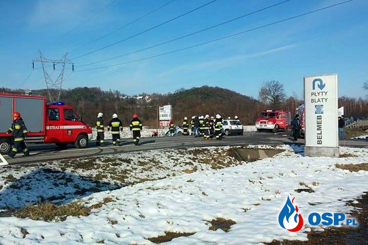 Wypadek w Biertowicach DK52 OSP Ochotnicza Straż Pożarna