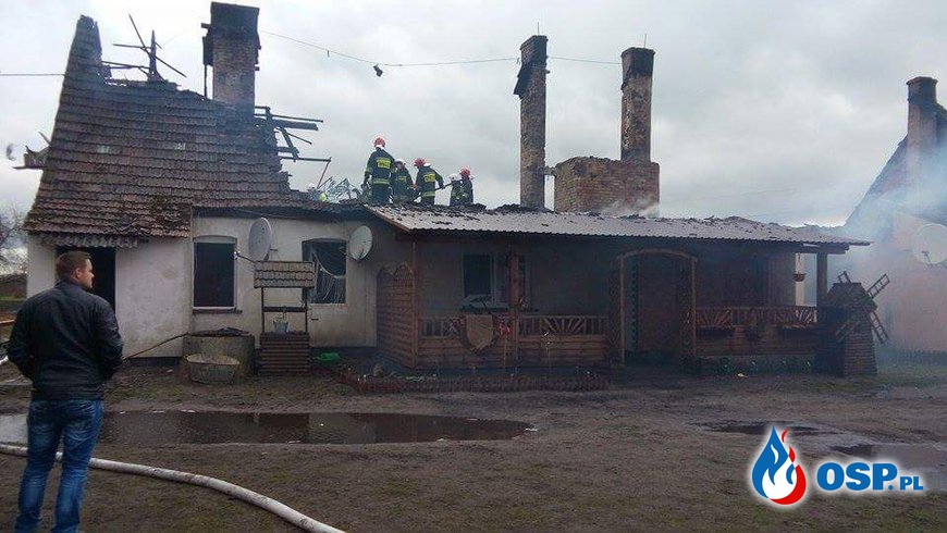 Spłonął budynek mieszkalny OSP Ochotnicza Straż Pożarna