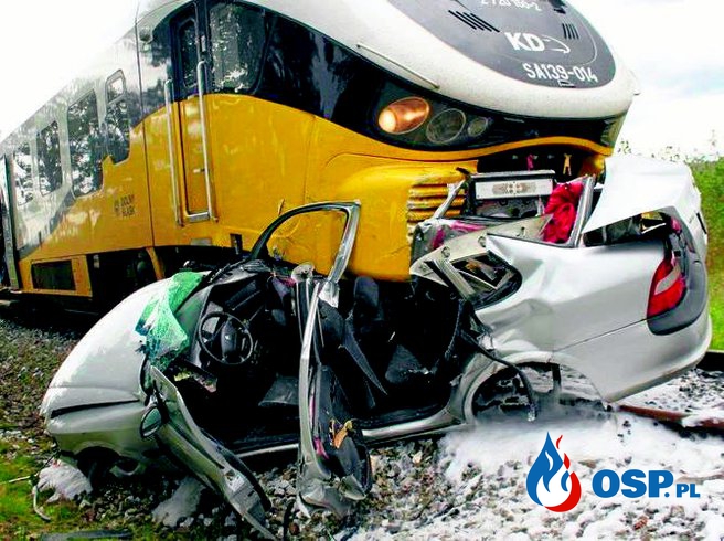 17.09.2017,Wypadek samochodu osobowego z szynobusem OSP Ochotnicza Straż Pożarna