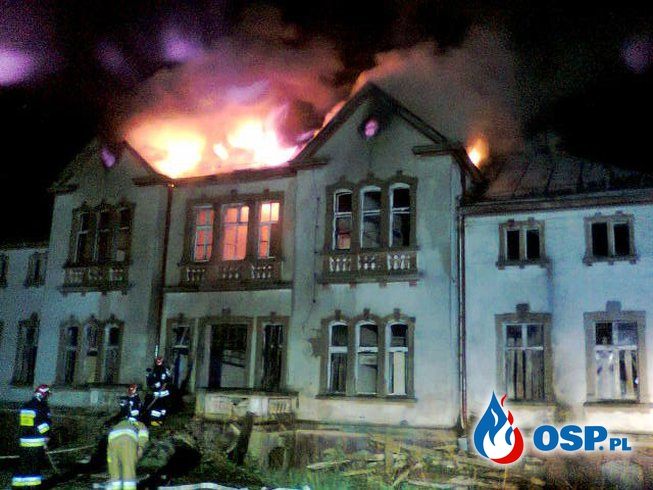 01.05 Pożar Pałacu m. Domisław Górny OSP Ochotnicza Straż Pożarna