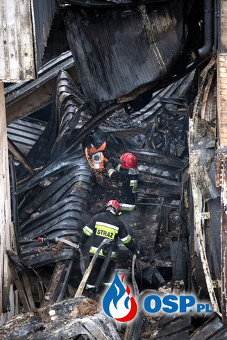 Pożar domu handlowego w Tczewie. Na miejscu 16 jednostek z całego powiatu. OSP Ochotnicza Straż Pożarna
