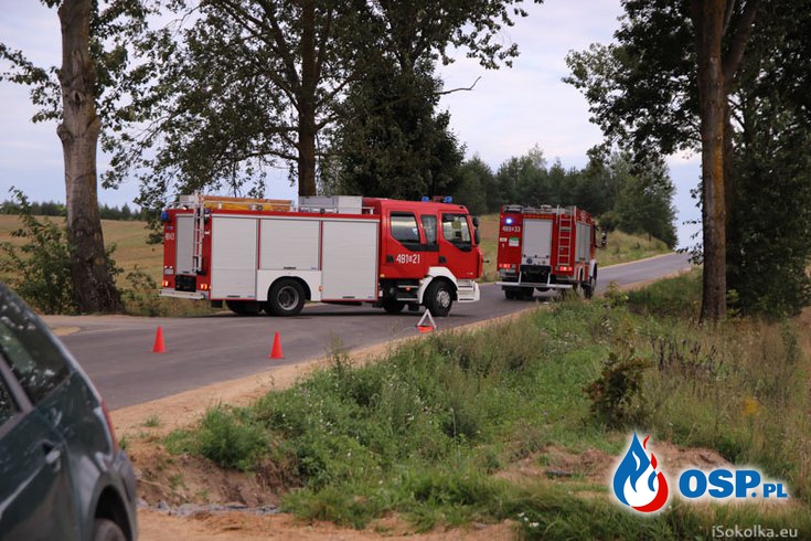 Wypadek na prostym odcinku drogi OSP Ochotnicza Straż Pożarna