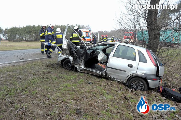 Kierowca z promilami - wypadek na DK nr 5 OSP Ochotnicza Straż Pożarna
