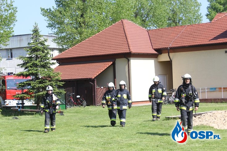 Pożar w jednym z Kępińskich przedszkoli - ćwiczenia OSP Ochotnicza Straż Pożarna