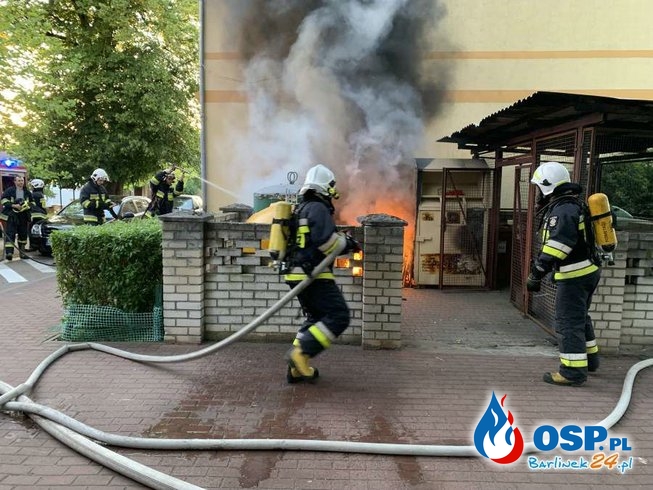 63/2020 Barlinek ul Kościelna - pożar śmietników OSP Ochotnicza Straż Pożarna