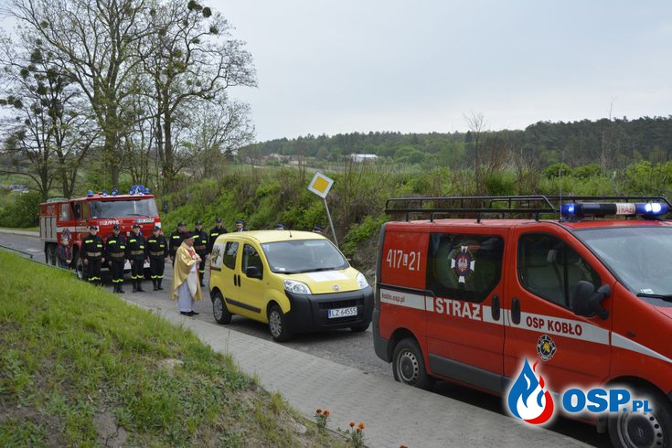 Służba przy Peregrynacji Krzyża Papieskiego w Szpikołosach OSP Ochotnicza Straż Pożarna