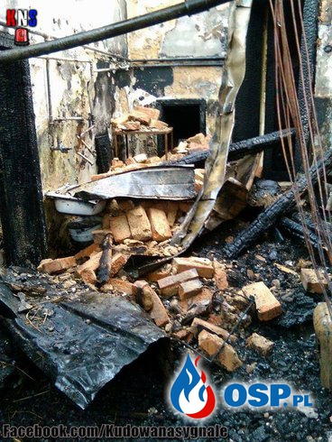 Pożar budynku w Kudowie - Zdrój OSP Ochotnicza Straż Pożarna