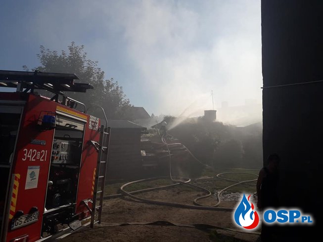 Pożar mieszkania Warcino 03-08-2018 r OSP Ochotnicza Straż Pożarna