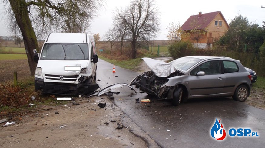 Wypadek na drodze Powidz - Polanowo OSP Ochotnicza Straż Pożarna