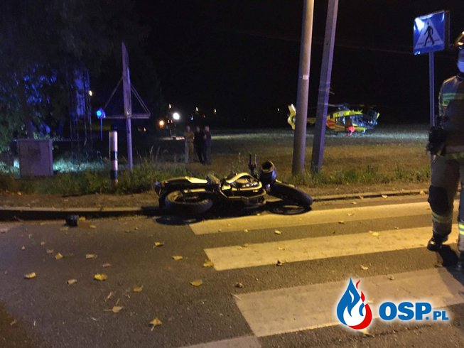 19-letni motocyklista zginął w wypadku w Małopolsce OSP Ochotnicza Straż Pożarna