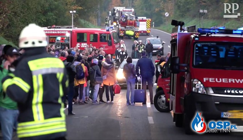 5 rannych, 500 ewakuowanych. Pociąg zapalił się w trakcie jazdy OSP Ochotnicza Straż Pożarna
