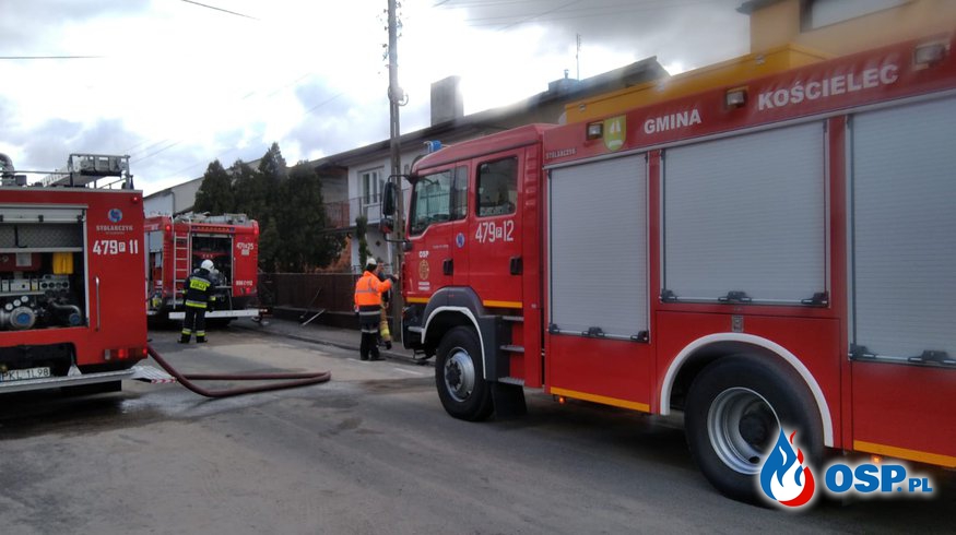 Pożar budynku mieszkalnego w Kole OSP Ochotnicza Straż Pożarna
