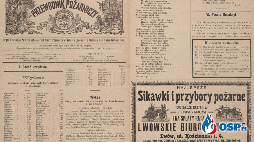 "Wigilia Strażaka". Świąteczna fraszka z "Przewodnika Pożarniczego" z 1903 roku. OSP Ochotnicza Straż Pożarna
