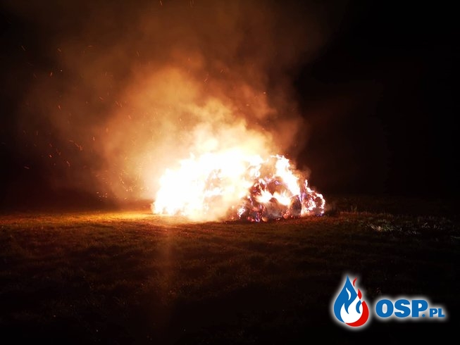 Ktoś podpala stogi siana w gminie Kuślin. Jest nagroda za pomoc w złapaniu podpalacza. OSP Ochotnicza Straż Pożarna