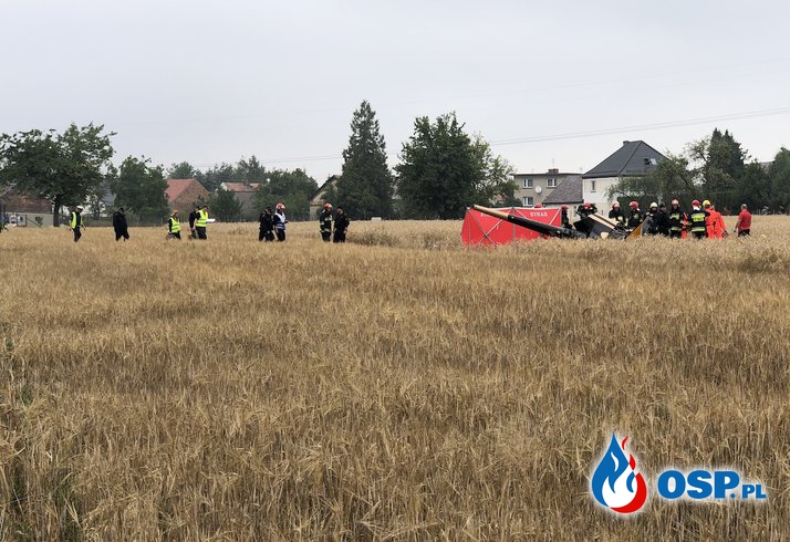Wypadek helikoptera pod Opolem. Nowe informacje  [FOTO] OSP Ochotnicza Straż Pożarna