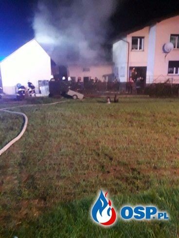 Pożar stodoły w Rogowie. OSP Ochotnicza Straż Pożarna