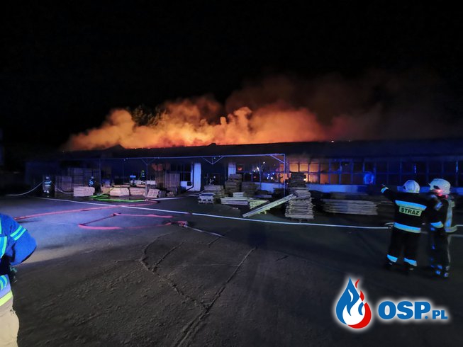 Pożar tartaku w Starych Łysogórkach OSP Ochotnicza Straż Pożarna