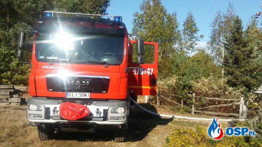 Pożar domu drewnianego w Sarnowie! OSP Ochotnicza Straż Pożarna