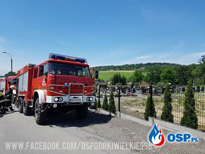 Pożar na cmentarzu OSP Ochotnicza Straż Pożarna