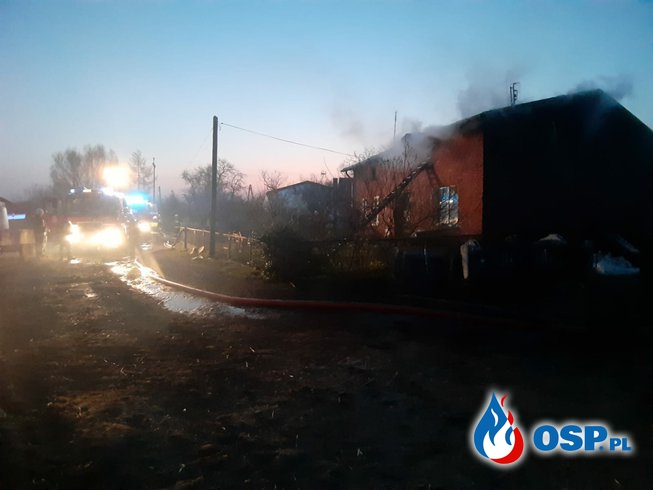 Pożar Domu w Gorzysławiu OSP Ochotnicza Straż Pożarna