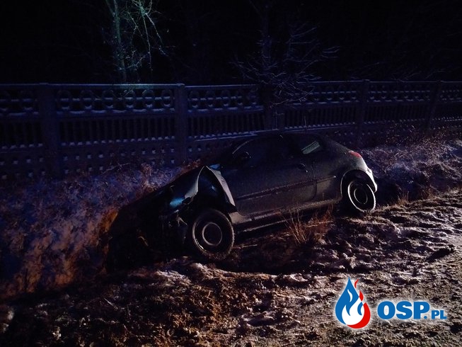 Wypadek samochodowy 8.02.2017 OSP Ochotnicza Straż Pożarna
