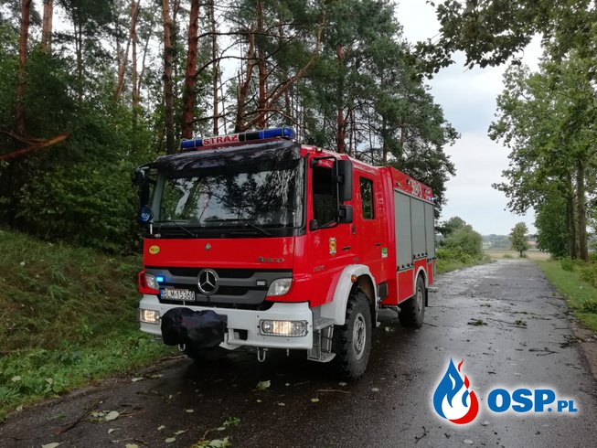 Usuwanie skutków burzy 14.08.2018 OSP Ochotnicza Straż Pożarna