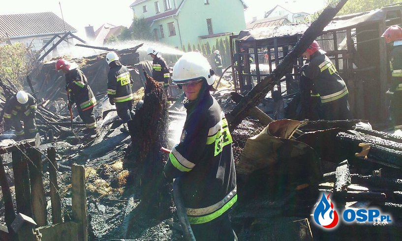 Tragiczny w skutkach pożar zabudowań gospodarczych OSP Ochotnicza Straż Pożarna