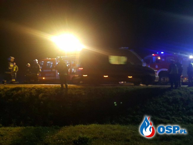 Wypadek na trasie Biała – Krobusz DW 414 dawny „Czarny Punkt” OSP Ochotnicza Straż Pożarna