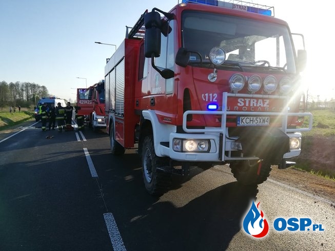 Wypadek motocyklisty - Obwodnica Babic OSP Ochotnicza Straż Pożarna