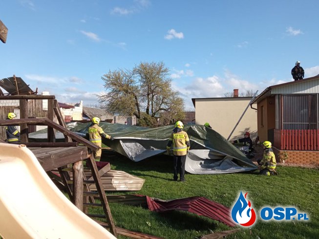 Ponad 1200 interwencji strażaków po burzach. W Lubelskiem przeszła trąba powietrzna. OSP Ochotnicza Straż Pożarna