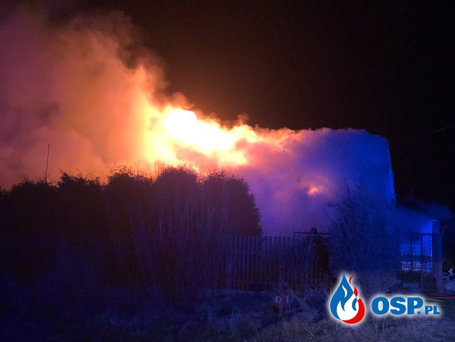 Pożar domu Szczawin OSP Ochotnicza Straż Pożarna