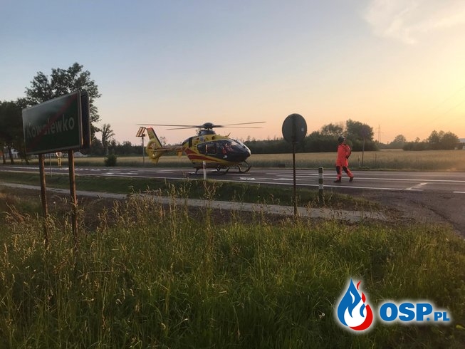 Śmiertelny wypadek z udziałem motocyklisty na DK7 OSP Ochotnicza Straż Pożarna
