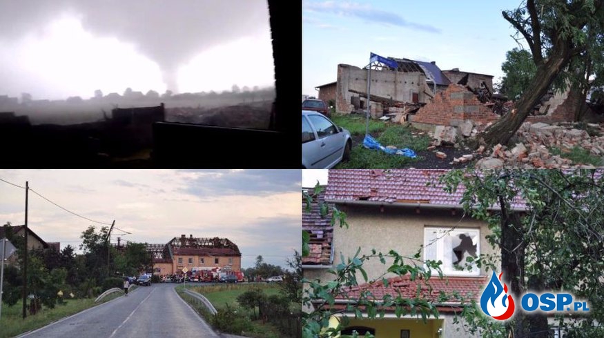 Trąba powietrzna przeszła nad miejscowością Landzmierz, na Opolszczyźnie! [FILM] OSP Ochotnicza Straż Pożarna