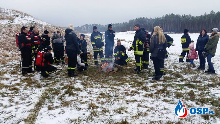 Ćwiczenia na lodzie w Czerwieńsku OSP Ochotnicza Straż Pożarna