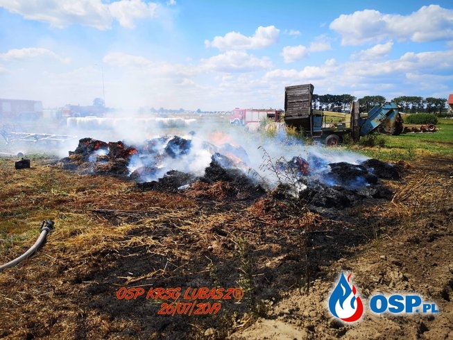 Pożar zboża na pniu OSP Ochotnicza Straż Pożarna