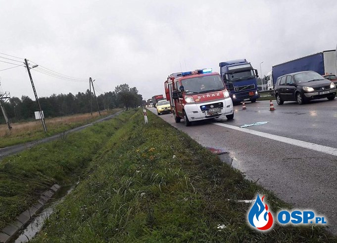 Wypadek w miejscowości Wanaty,trasa DK1. 20.09.2017r OSP Ochotnicza Straż Pożarna