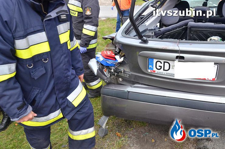 Wypadek w Rynarzewie - zderzenie osobówki i TIR-a na DK nr 5 OSP Ochotnicza Straż Pożarna