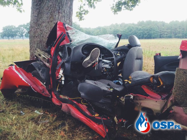 Groźny wypadek na drodze powiatowej pow. Policki OSP Ochotnicza Straż Pożarna