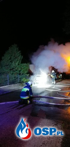 Nocny pożar samochodu na ulicy Owczej OSP Ochotnicza Straż Pożarna