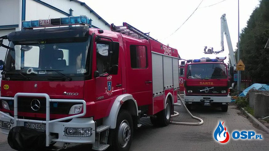   Pożar Zakładu Przetwórstwa Mięsnego „KABANOS” w Przecławiu na ulicy Weneckiej. OSP Ochotnicza Straż Pożarna