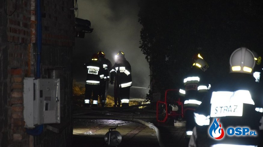 Pożar w sylwestrową noc OSP Ochotnicza Straż Pożarna