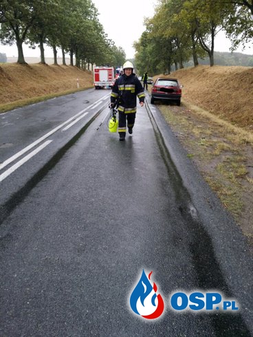Wypadek na drodze nr 414 Biała - Prudnik OSP Ochotnicza Straż Pożarna