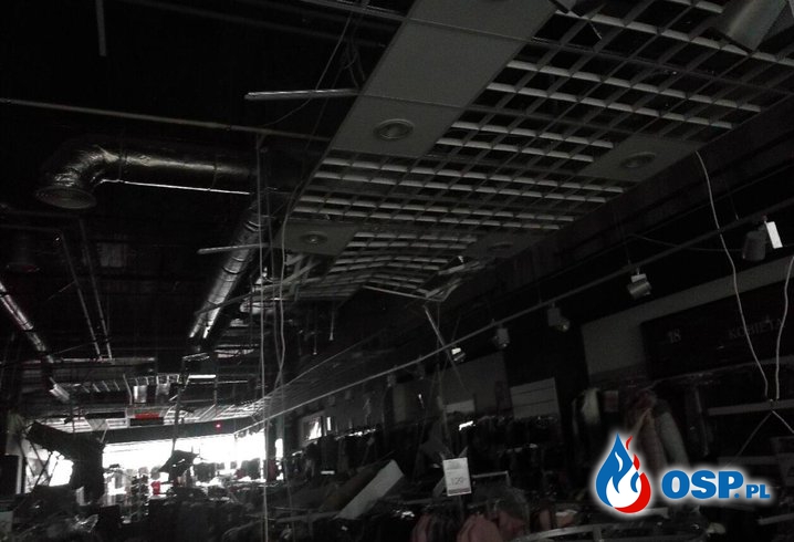 Zawalił się sufit w galerii handlowej. 7 osób rannych, setki ewakuowanych. OSP Ochotnicza Straż Pożarna