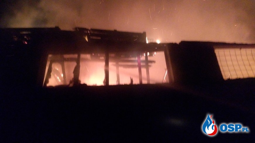 Balice - Pożar budynku gospodarczego z wydzieloną częścią mieszkalną OSP Ochotnicza Straż Pożarna
