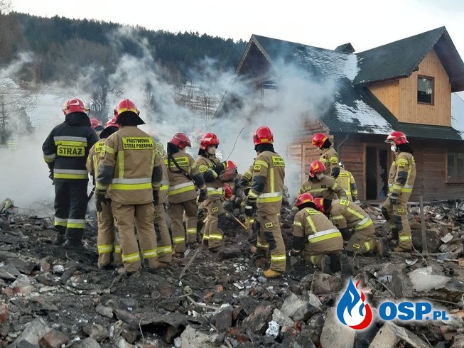 Tragedia w Szczyrku. 8 osób zginęło pod gruzami po eksplozji gazu. OSP Ochotnicza Straż Pożarna