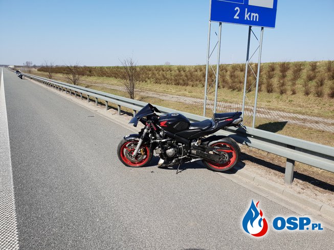 wypadek motocyklistów OSP Ochotnicza Straż Pożarna
